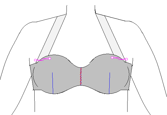 How to Cover Ready Made Bra Cups with Fabric and Lining 